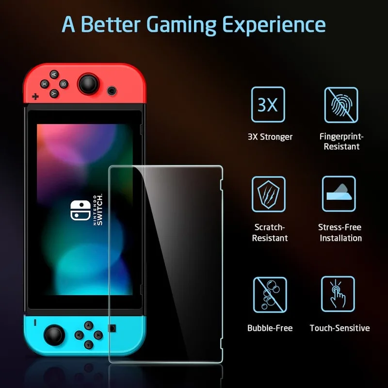  Amazon 2 упаковки Защита экрана для Nintendo Switch 9H 2.5D подходит защиты закаленное стекло