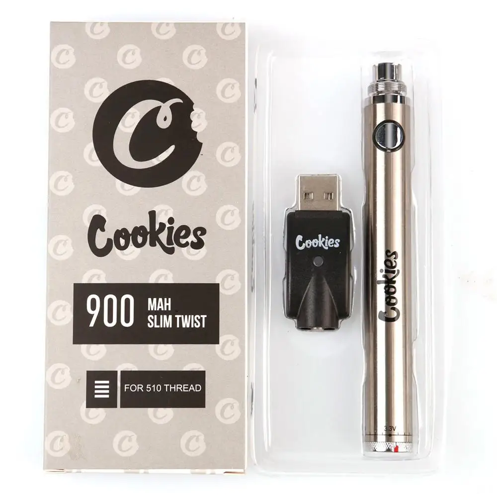 
510 Thread Cookie battery adjustable voltage Cookies Twist Cbd Preheating Vapes Pen Battery 