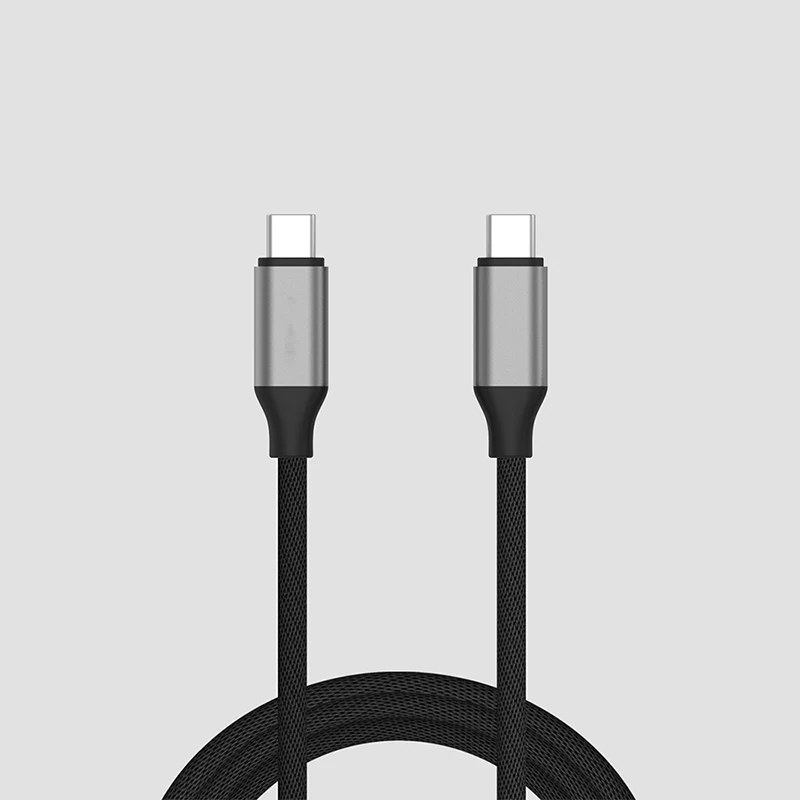 
New Arrival Fabric Twill Braided Fast 60W 3A 1.2M 2M Data Usb C To Usb C Charging Cable 