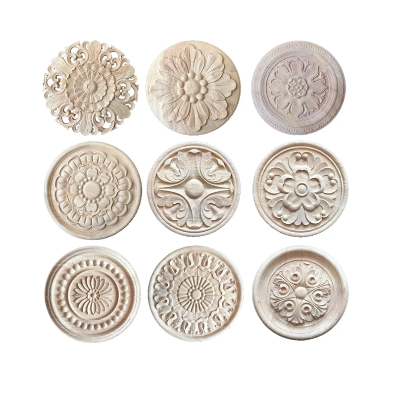 
Rubber decorative furniture onlays wood carving appliques 