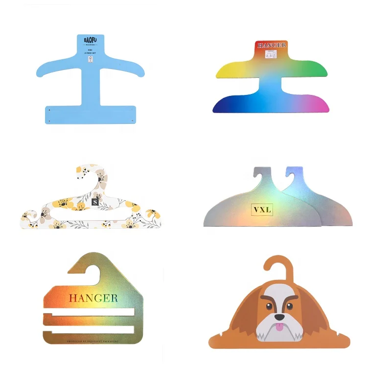 Chinese factory custom clothing cardboard hangers shopping display paper hangers