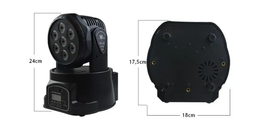 Светодиодная Подвижная головка с дистанционным управлением 7*10 Вт RGBW 4 в 1