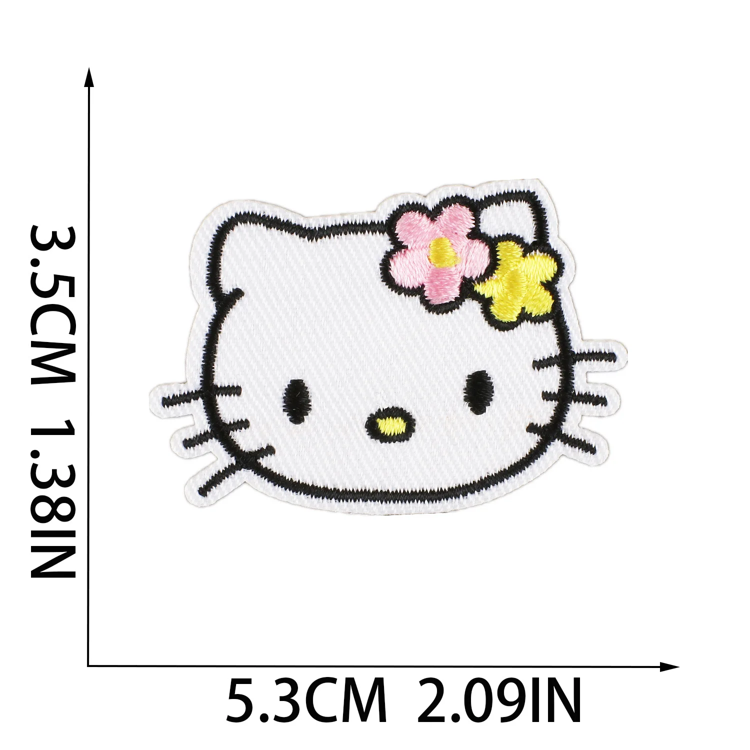Custom Wholesale Creative Decorative Cute Kitty Cat Animal Embroidery Stickers DIY Creative Embroidered Patches Stick On Cups