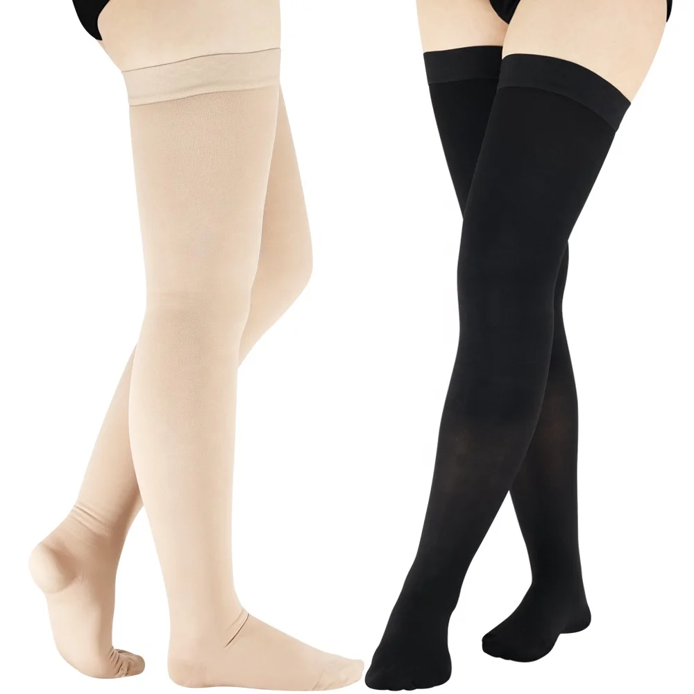 Stylish Sheer Compression Sock Black Beige  For  Varicose Veins 20-30mmHg Xiangzi Medical