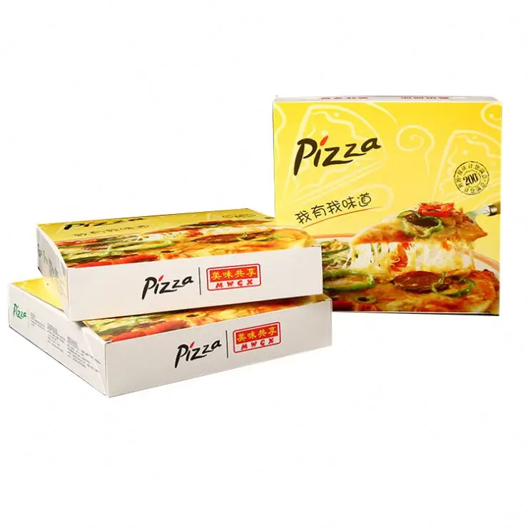 Wholesale High Quality Cheap Custom Logo Portable Reusable Corrugated Delivery Pizza Box from China Pizza Packaging 20000pcs