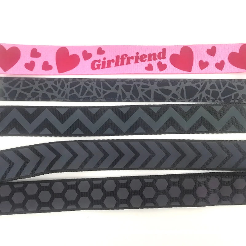 Reflective Nylon Strap for Pet Leash and Collar Reflective in the Dark Nylon Webbing Pet Accessories