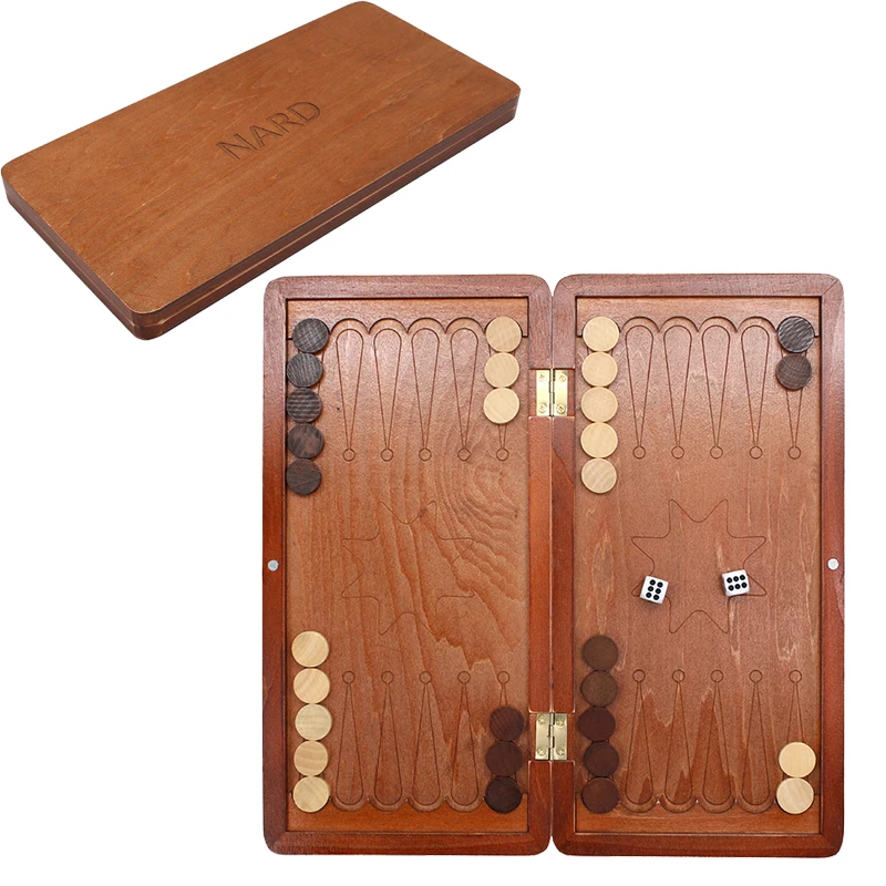 12-inch Premium Backgammon Set - Small Size Wooden magnet box and wooden Points