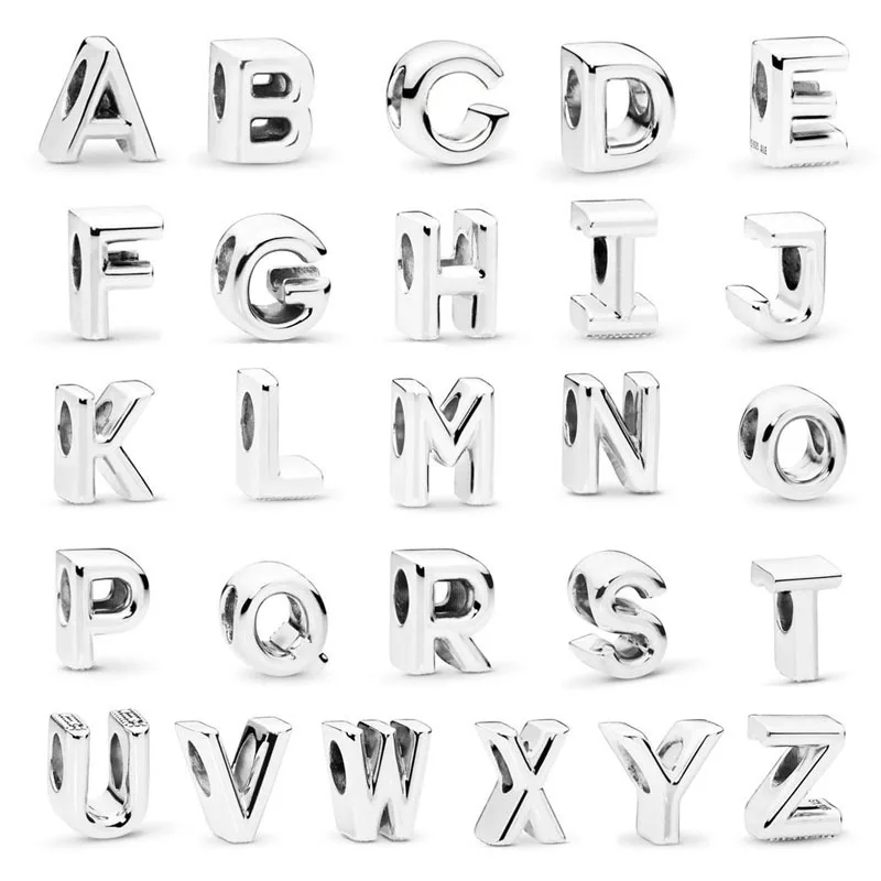 wholesale A-Z letter 26 alphabet beads fit original bracelets & bangles women diy jewelry