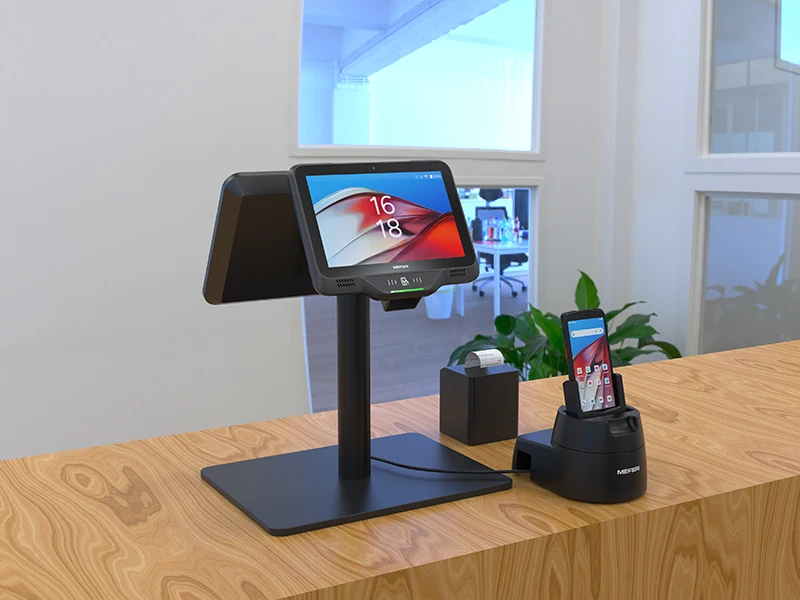 MEFERI MC45 10.1 inch BT5.2 WIFI-5 NFC Android 14 Tablet PC Mounted Computer All-In-One Price Checker for Supermarket