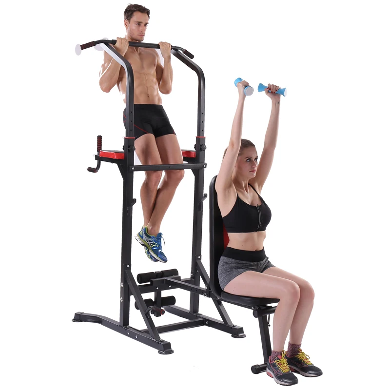 Chin-up Tower Fitness Workout Dipping Station Push Up Bar Multi Functional Power Tower