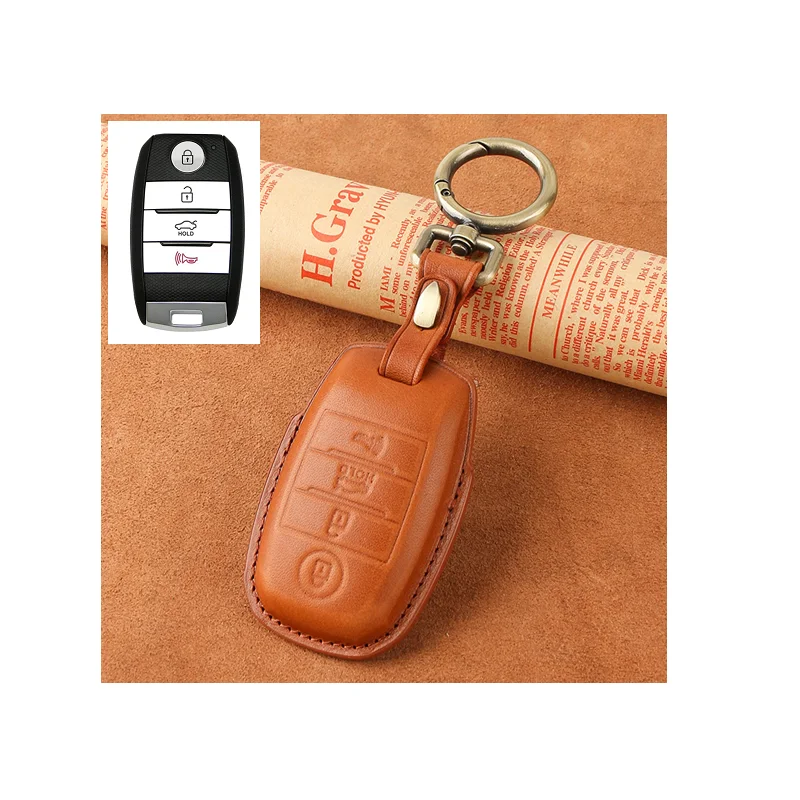 Luxury Leather Car Key Cover for KIA Ceed K3 K4 K5 Optima Sorento KX3 KS3 RIO Cerato Frote Soul Sportage Remote Key Case pouch