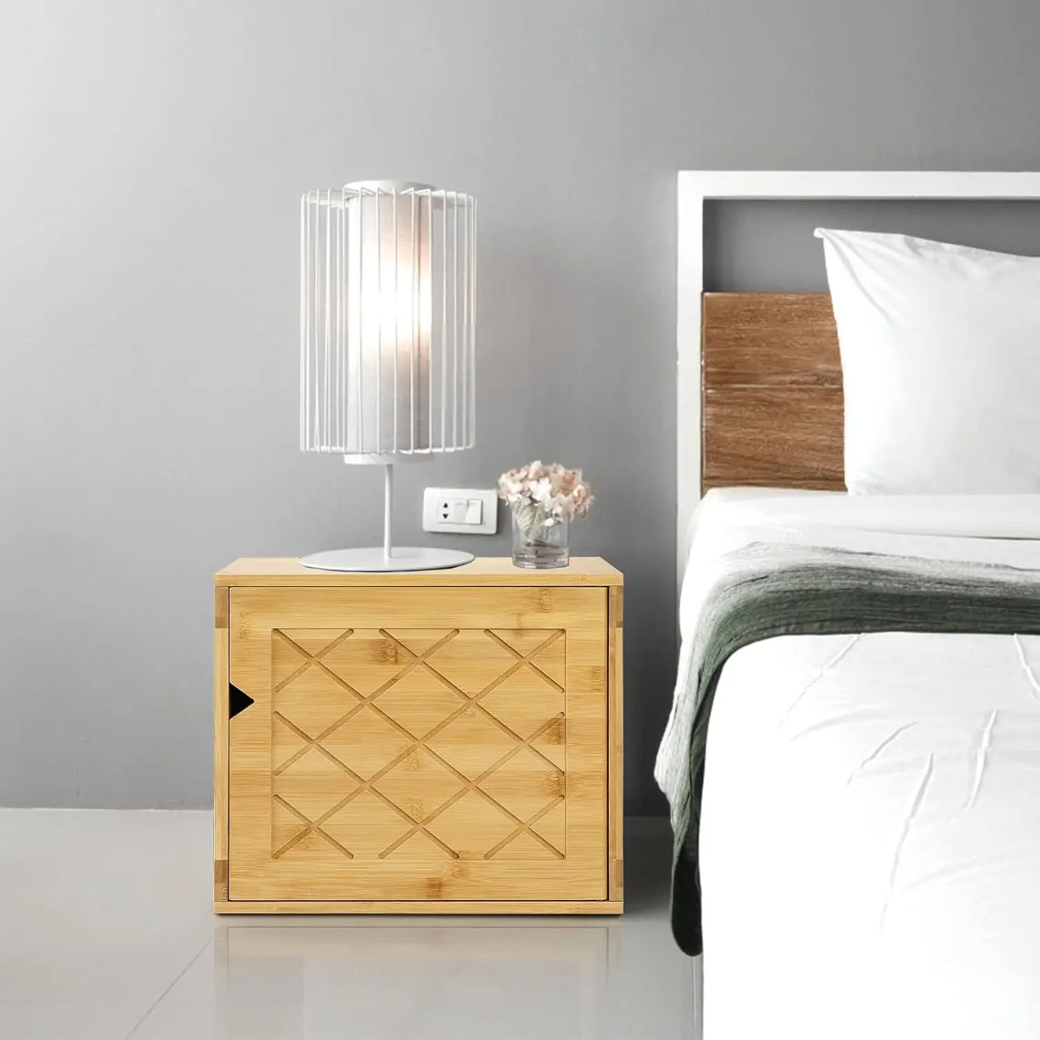 Wholesale Freestanding Cube Storage Organizer Custom Large Bamboo Storage Box