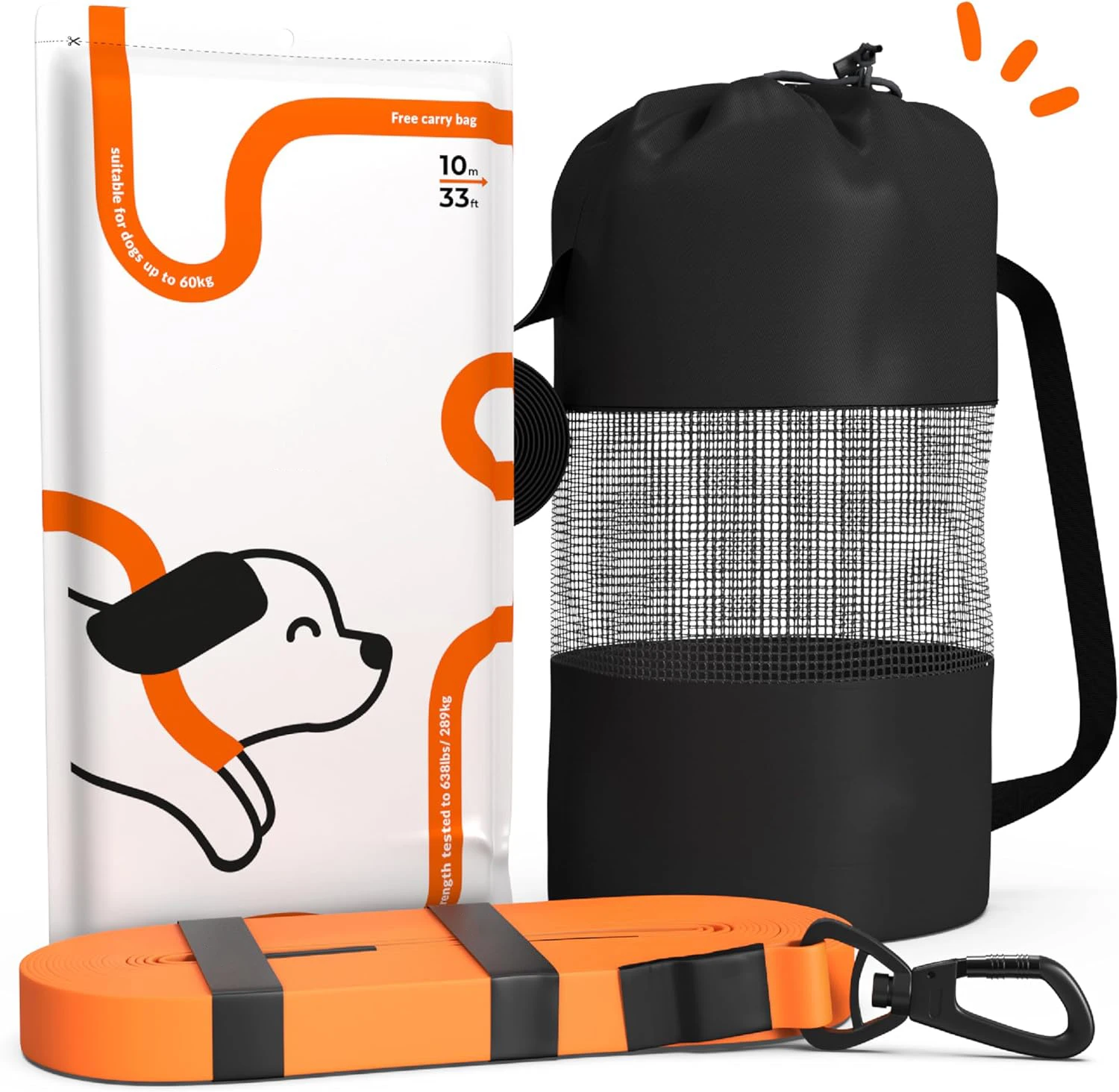 Новинка сверхпрозрачная Запираемая застежка водонепроницаемая с сумкой для хранения без спутывания дрессировки собак