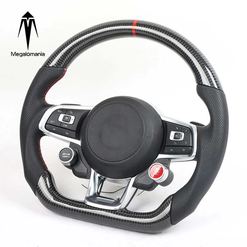  Carbon Fiber Custom-made Steering Wheel For V W G-olf 7 M K7 G TI/R