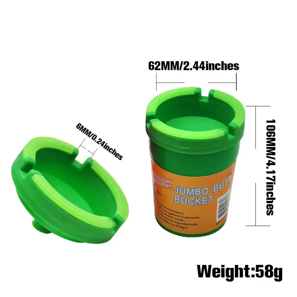 2024 Wholesale New Style Custom Plastic ABS Portable Cheap Butt Bucket Ashtray for Car