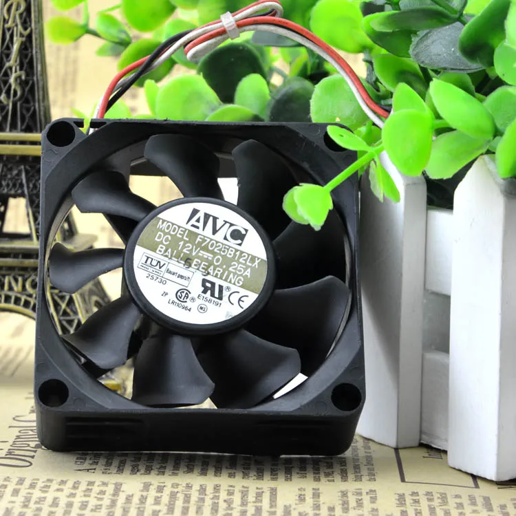 7025 fan AVC f7025b12lx DC12V double ball fan 7cm