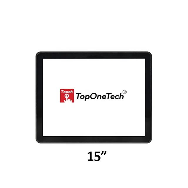 
TopOneTech 15 inch open frame touch screen monitor capacitive panel raspberry pi pantalla tactil in Stock moniteur ecran tactile 