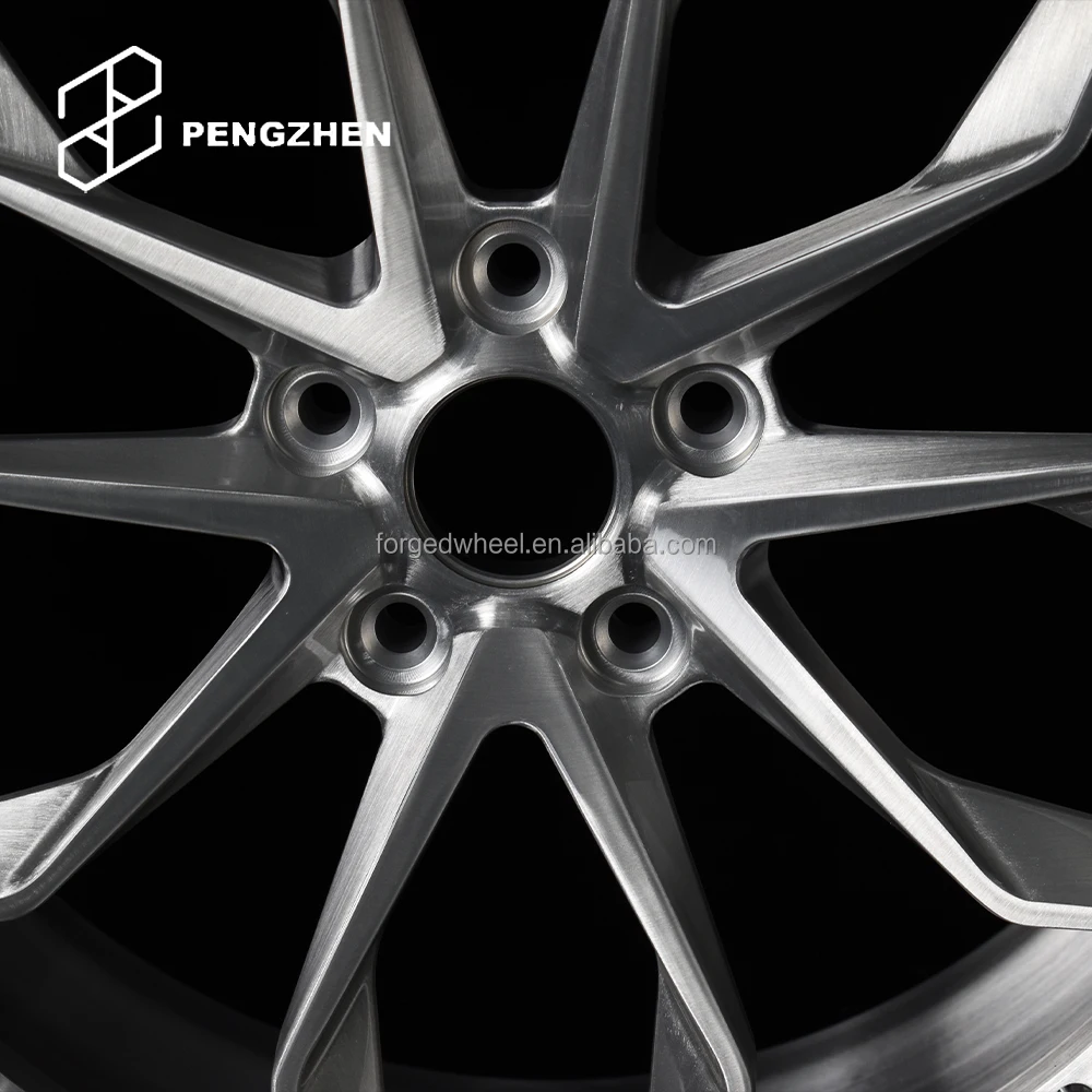 Pengzhen  Deep Concave Alloy Wheels Rim Brush Polishing Barrel 18  8j 5x120 5 Spoke Silver for BMW e46