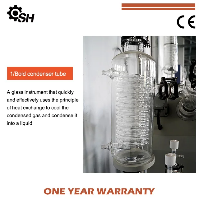 Industrial vacuum crystallizer ethanol 50L rotary evaporator