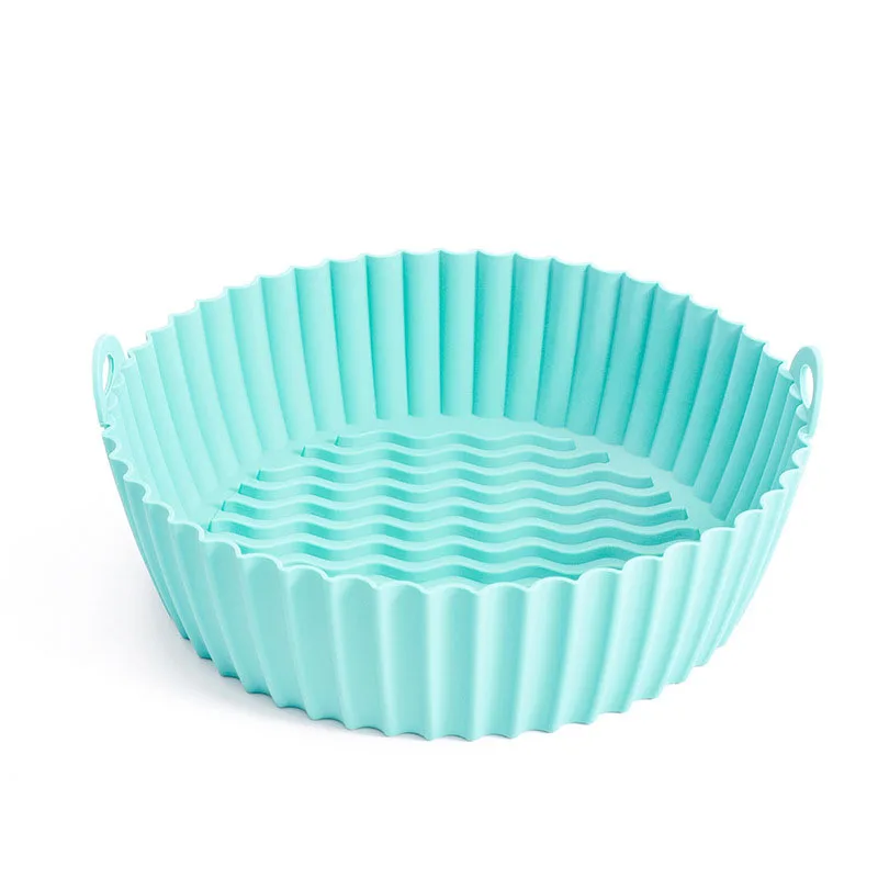 Silicone Pot Round Grill Pan Oven Baking Tray Fried Chicken Basket Mat Air Fryer Silicone Liners Silicone Pot Air Fryer