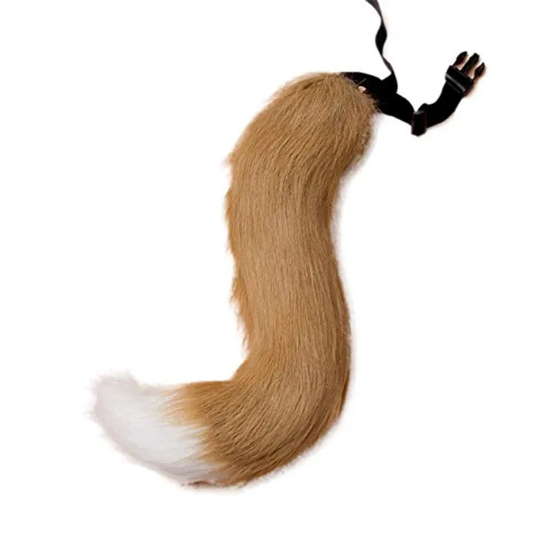 JSFUR Faux Fur Tail for Cosplay Halloween Party Costume