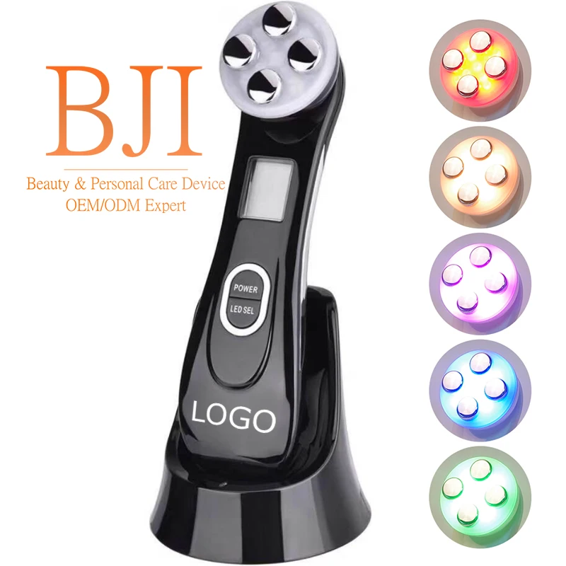 
5 in 1 Mini facial Toning Device,Electronic Facial RF EMS Beauty Instrument 