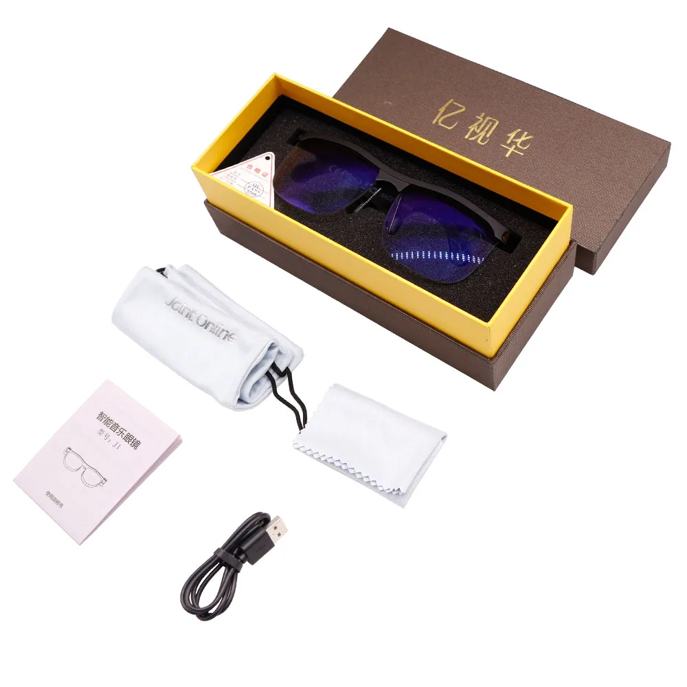 Очки с защитой от синего света, умные Беспроводные солнцезащитные очки, умные очки, перезаряжаемые очки для упражнений с микрофоном, очки