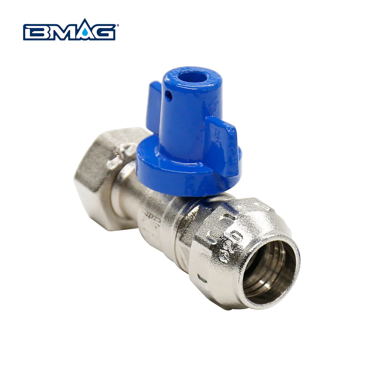 BMA Lockable Brass Water Meter Switch Brass Ball Valve With Sliding Nut Aluminium Handle