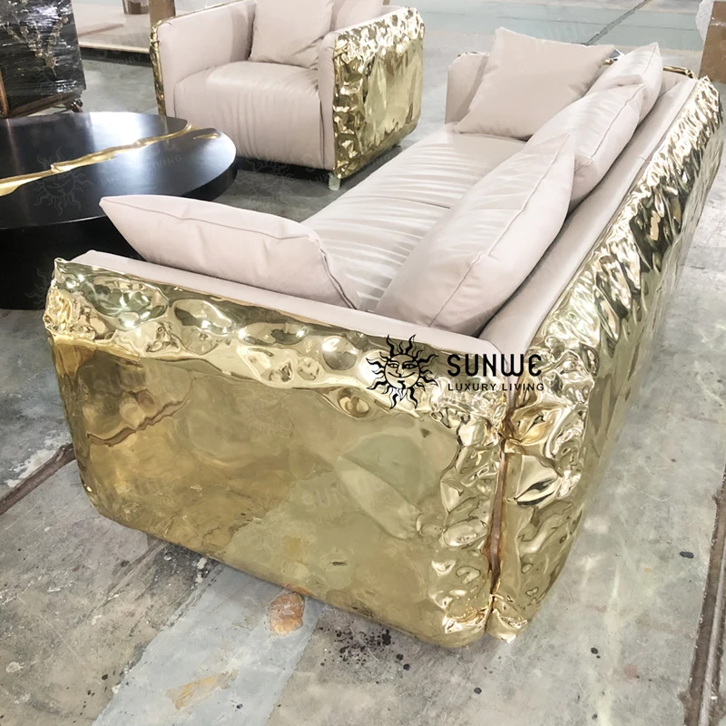 Living Room Green  vintage velvet Sofa Furniture Sets Restaurant Luxury Golden High Quality Solid Wood Inner Frame Velvet Sofa