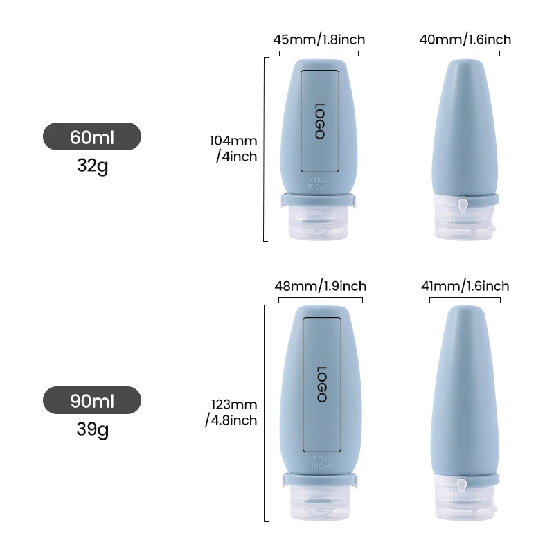 Travel Essentials Refill Squeeze Silicone Bottles Set Shampoo Tube Shower Gel Lotion Bottle Washing Kit with Travel Spray Bottle