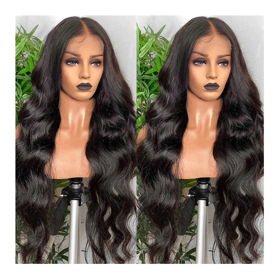 Brazilian Unprocessed Virgin Hair Perruque Lace Front Wigs Human Hair Body Wave 13x4 HD Transparent Lace Frontal Wigs