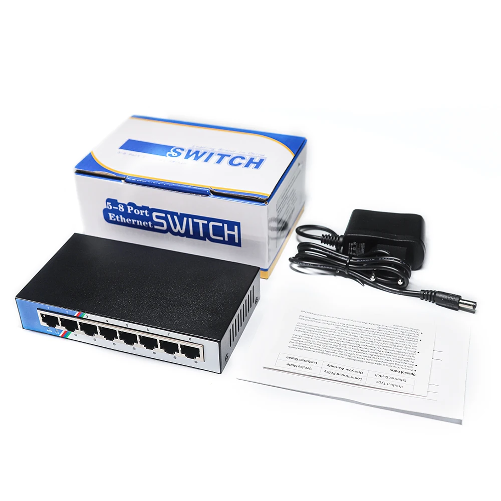 High Quality 1000Mbps 8 Port Network switch OEM 8 Port Gigabit Ethernet switch Factory Price High cost performance