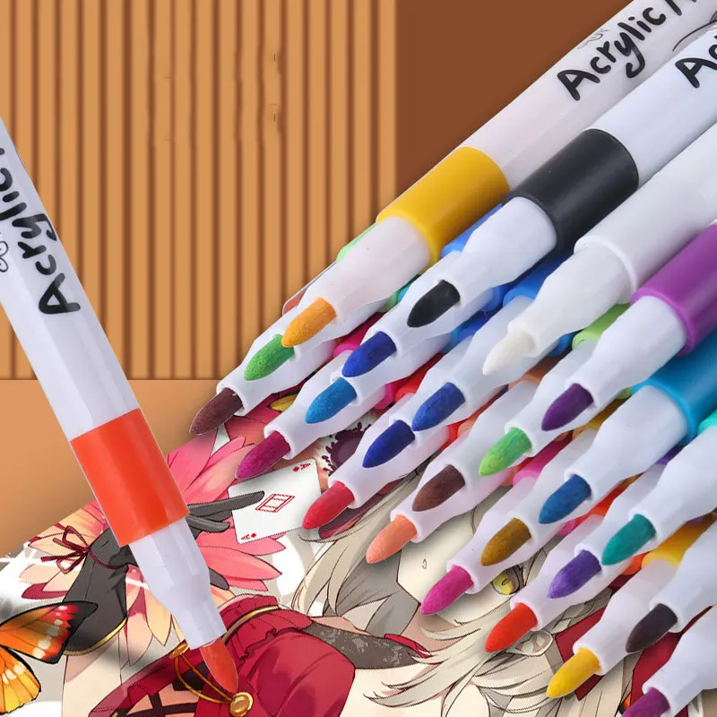 JPS OEM Stationery Wholesale Private label Acrylic Paint Pens Of 60 Colors Acrylic Base Ink Pens For Rock Painting, Glass