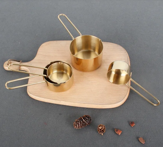 High quality stainless steel kitchen tools baking tools 4pcs  measuring spoon set  measuring cup