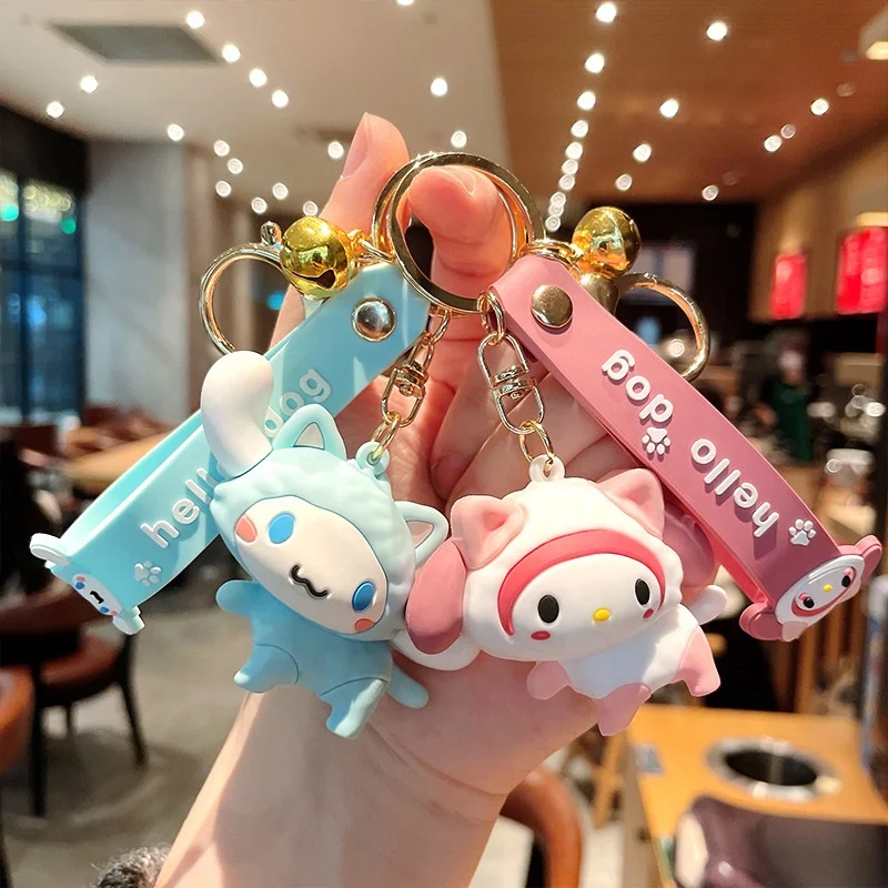 New Stylish Rubber Keychains Silicone Animal PVC Kids Cartoon Key Chain With Snap Hook