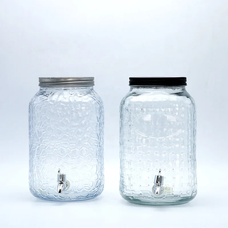 4 6 8 L Drink Juice Beverage Liquor Glass Coffee Kitchen Liquid Cold Tea Fruit Juice  Dispensers with tap for prices sale