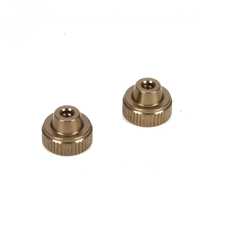 OEM CNC Machining Brass Gold Pleated Concentric Control Knurled Knobs