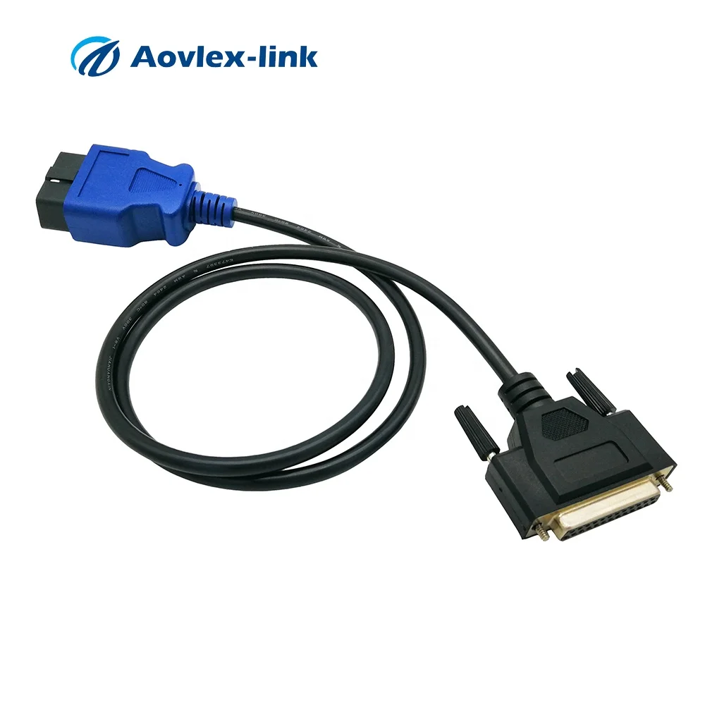 OBD II 2 16Pin Male to DB25 Female Diagnostic Extension Connector Cable Auto Diagnostic Tool Accessories