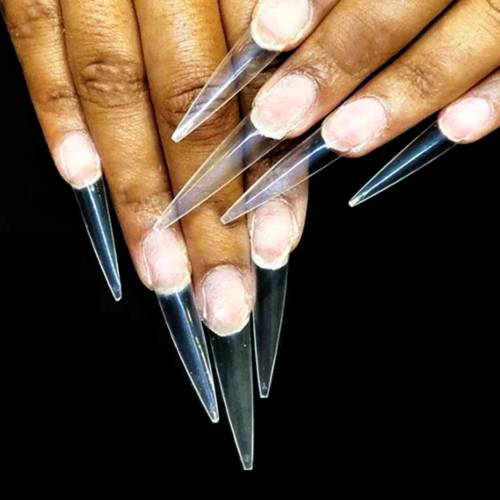 600pcs False Nails Complement Single size 4 5 6 Stiletto French False Nail Tips