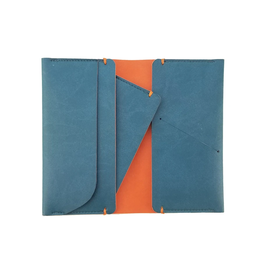 High quality soft PU leather passport holder, ID credit card holder wallet