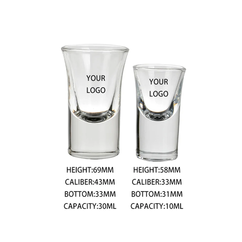 customized logo tequila frosted 2oz shot glasses cup set Printing Gold foil with handle espresso sublimation shot glass