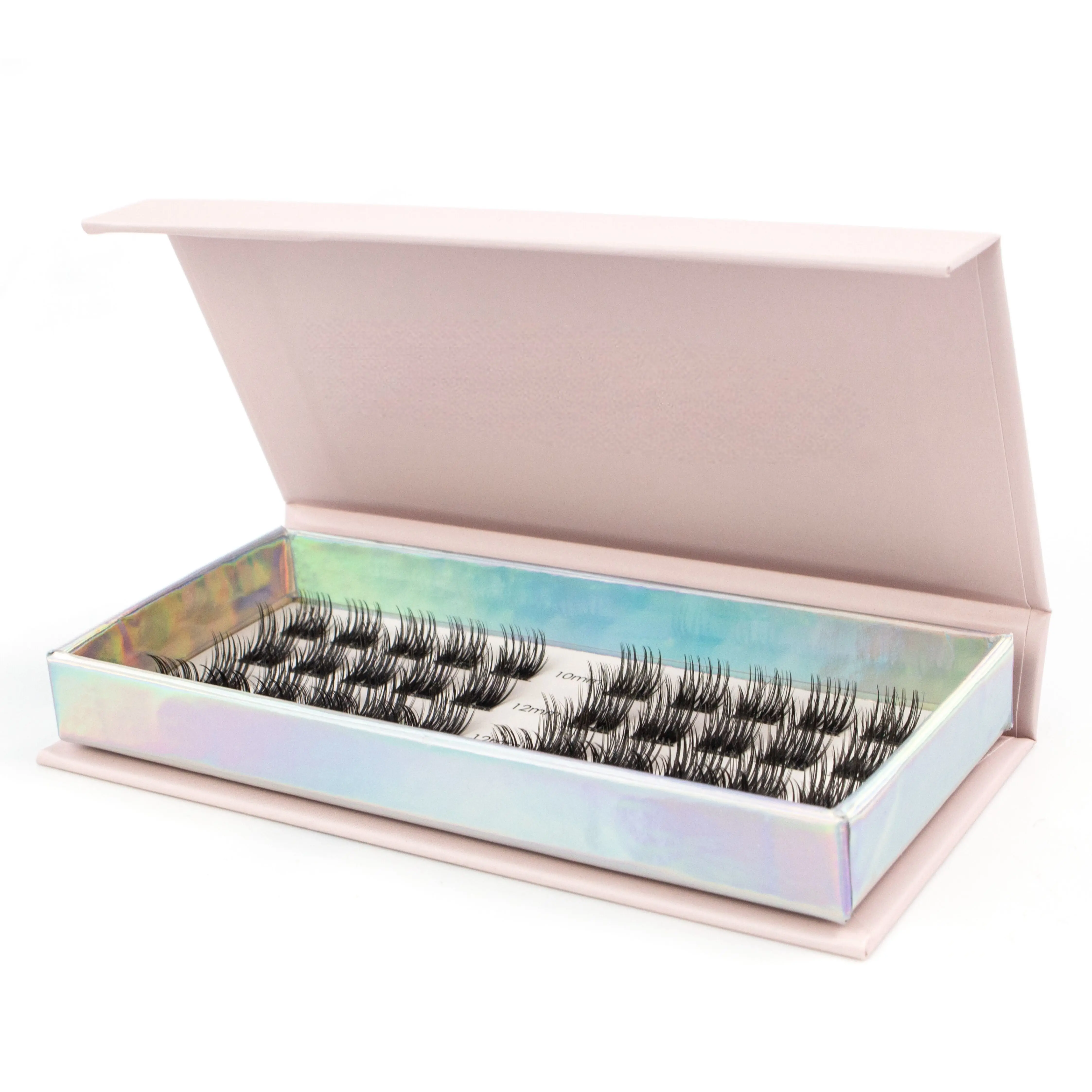 individual DIY Lash Extension Kit with Lash Glue and Remover reusable 2-3 times Private label wispy vegan cluster lashes kit