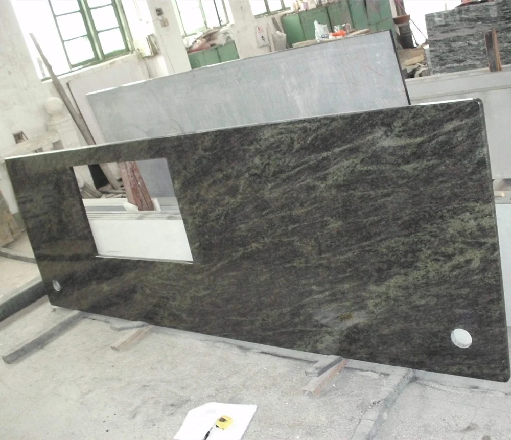 Prefabricated  Imperial Tropical green granite countertops