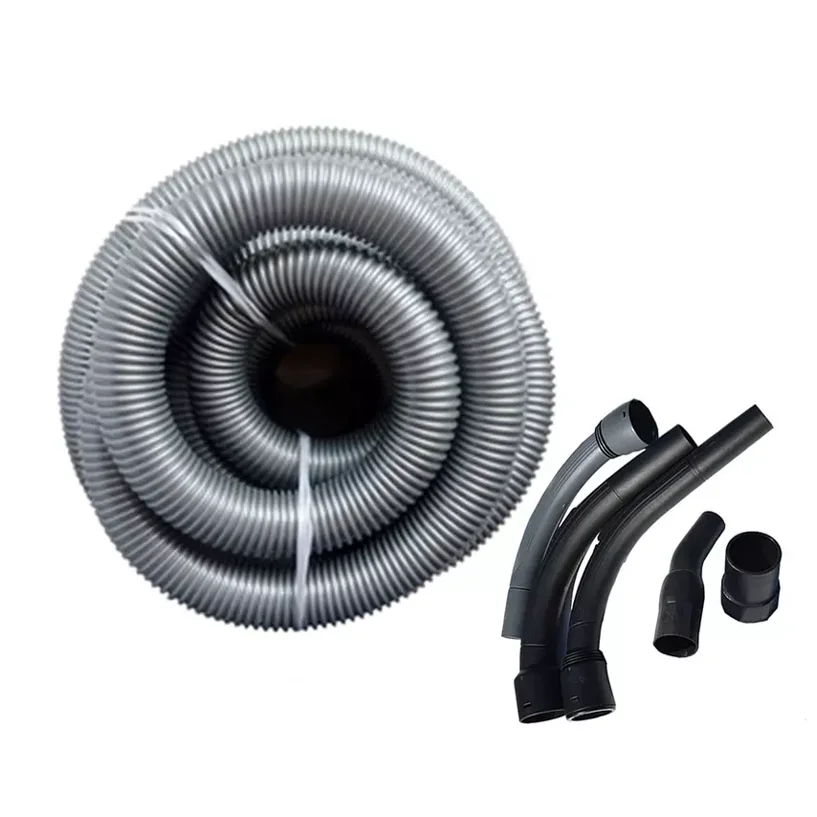 Customized Length PE Flexible Corrugated Industrial Central Vacuum Cleaner Hose For Dust Collection