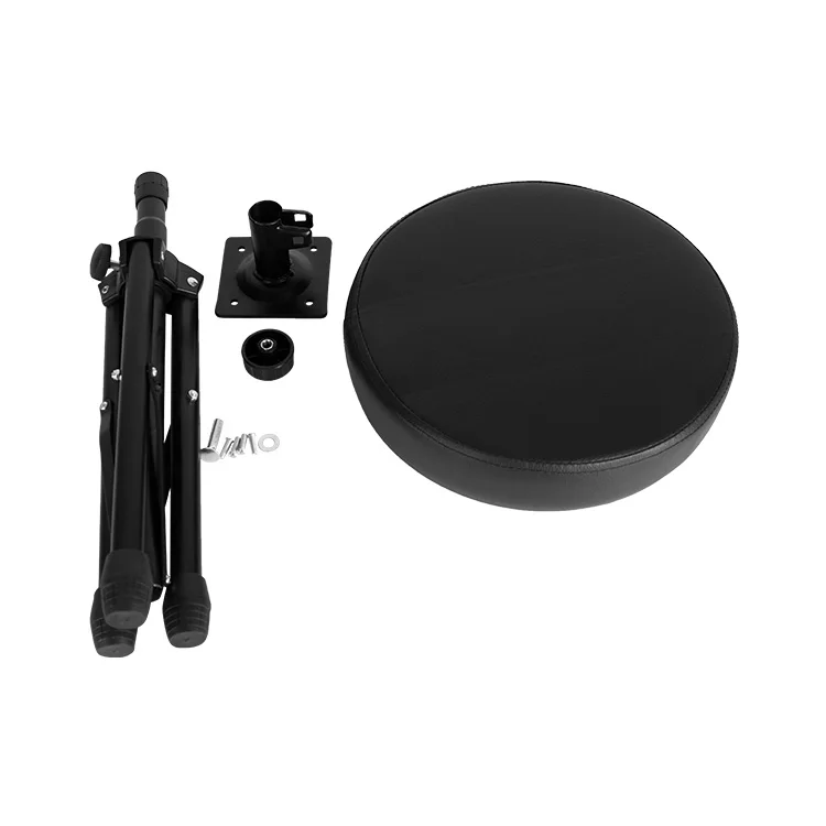 TN-DRU-19G Wholesale Metal black drum chair with thickness cotton cushion throne drum stool For Drum Seat