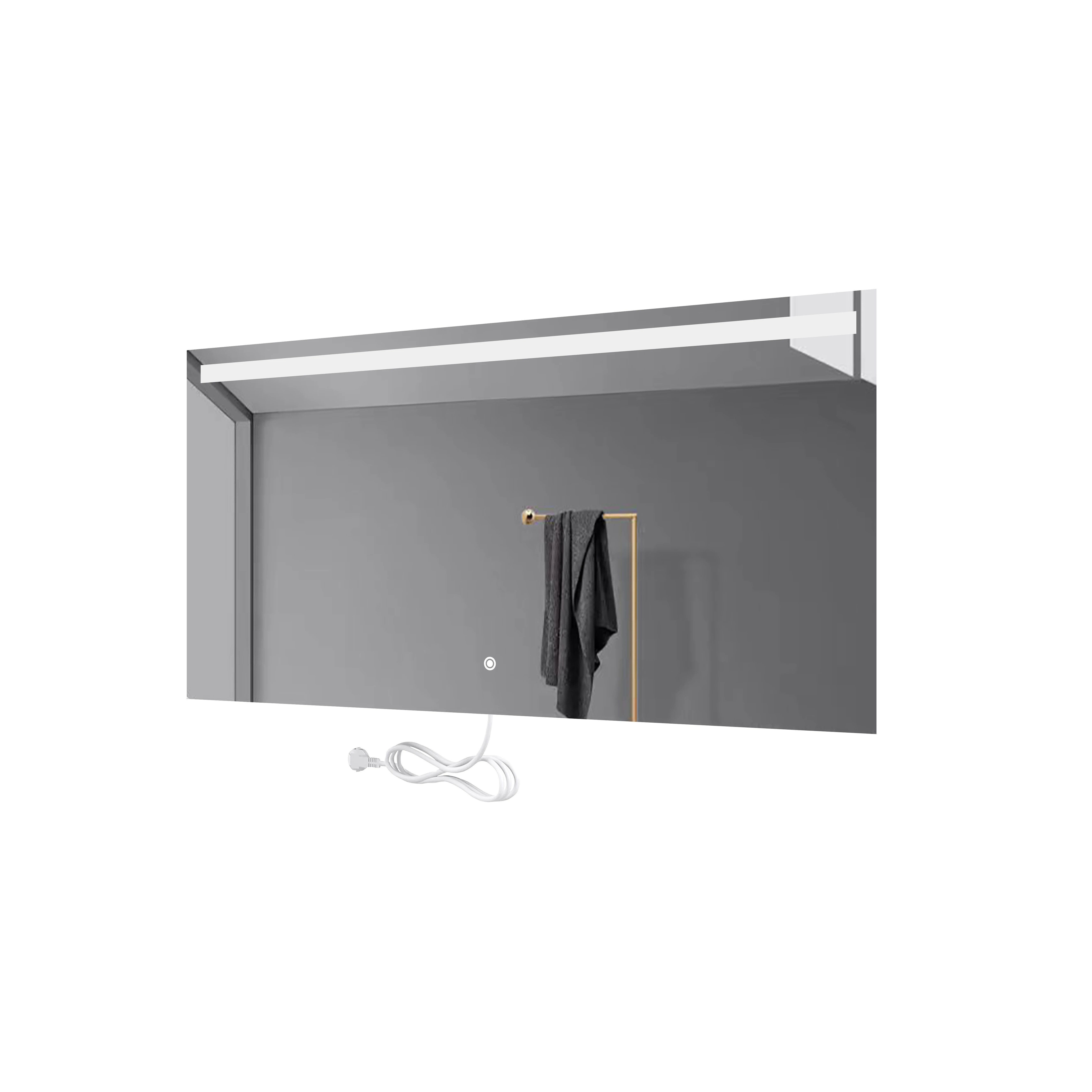 E104H60120 Hot sale crystal light dimmable cosmetic magic mirror LED wall mouted mirrorFrameless Defogger Led Backlit Mirrors