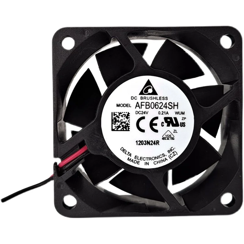 New 6025 24v Afb0624sh 0.21a 6cm Frequency Converter Double Ball Large Air Volume Cooling Fan Cooling Fan