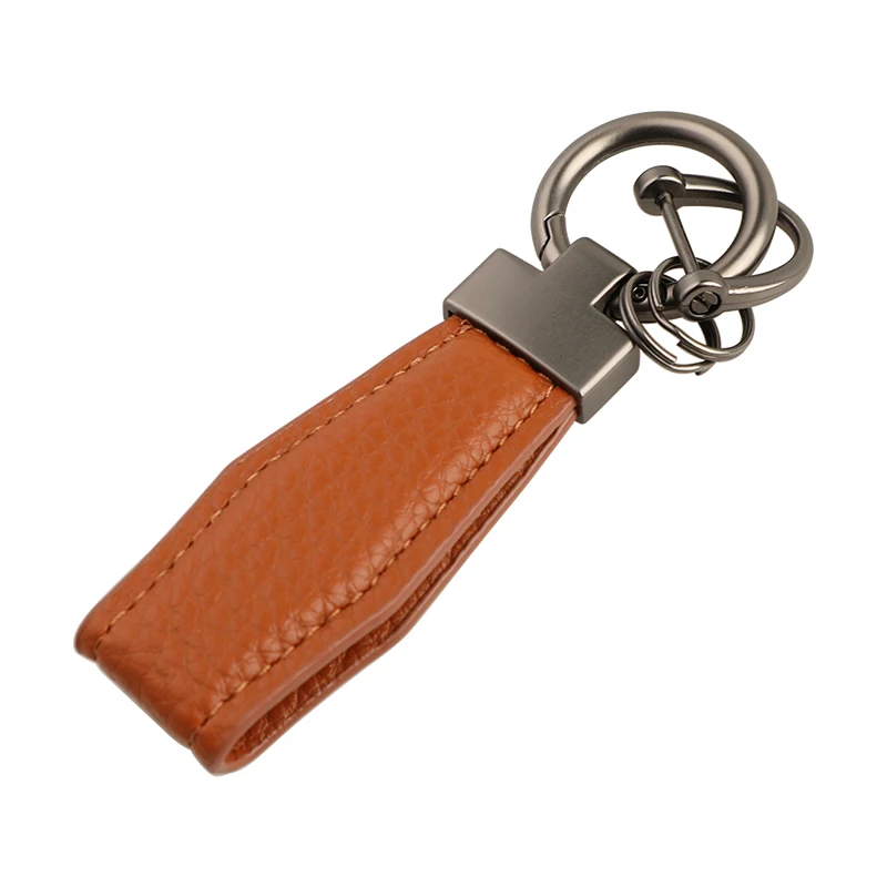 High Quality Factory Custom Wholesale Leather Car Logo Metal Embossed Keychain Zinc Alloy Keychain