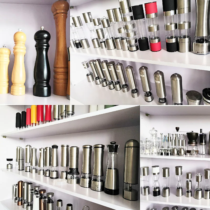 Электрическая мельница для соли и перца в пластиковом корпусе