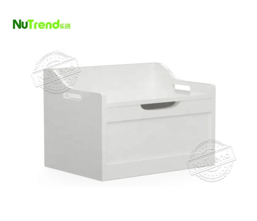 Safety Hinge Wooden White MDF Children Toy Organizer Cabinet Storage Kids Room Furniture